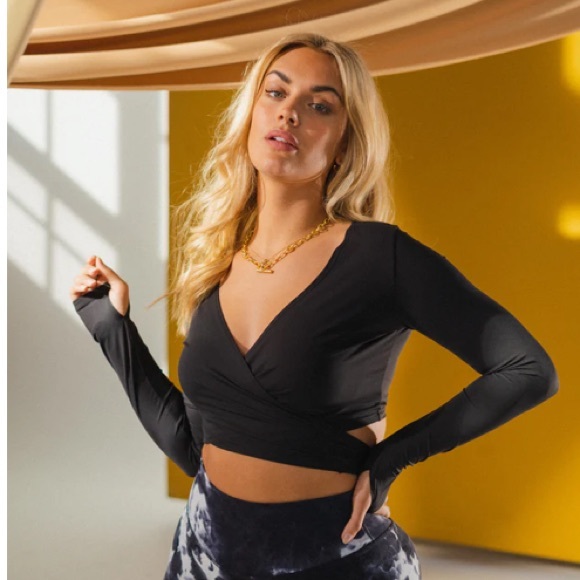 Balance Athletica Tops - Balance Athletica Dancer Wrap Top in Color Midnight